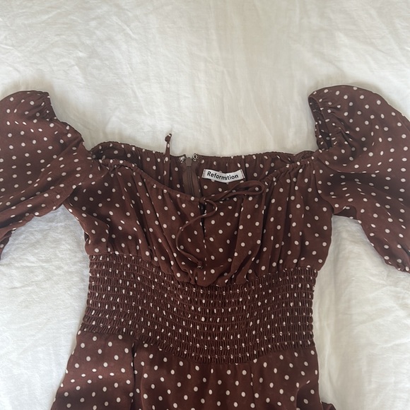 Reformation mini dress polka dot size 0 - Picture 3 of 4